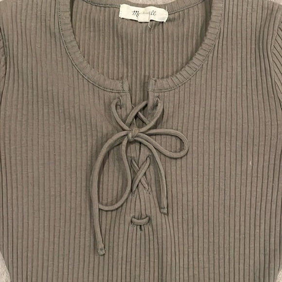 MADEWELL OLIVE GREEN BODYSUIT XS - Picture 4 of 11